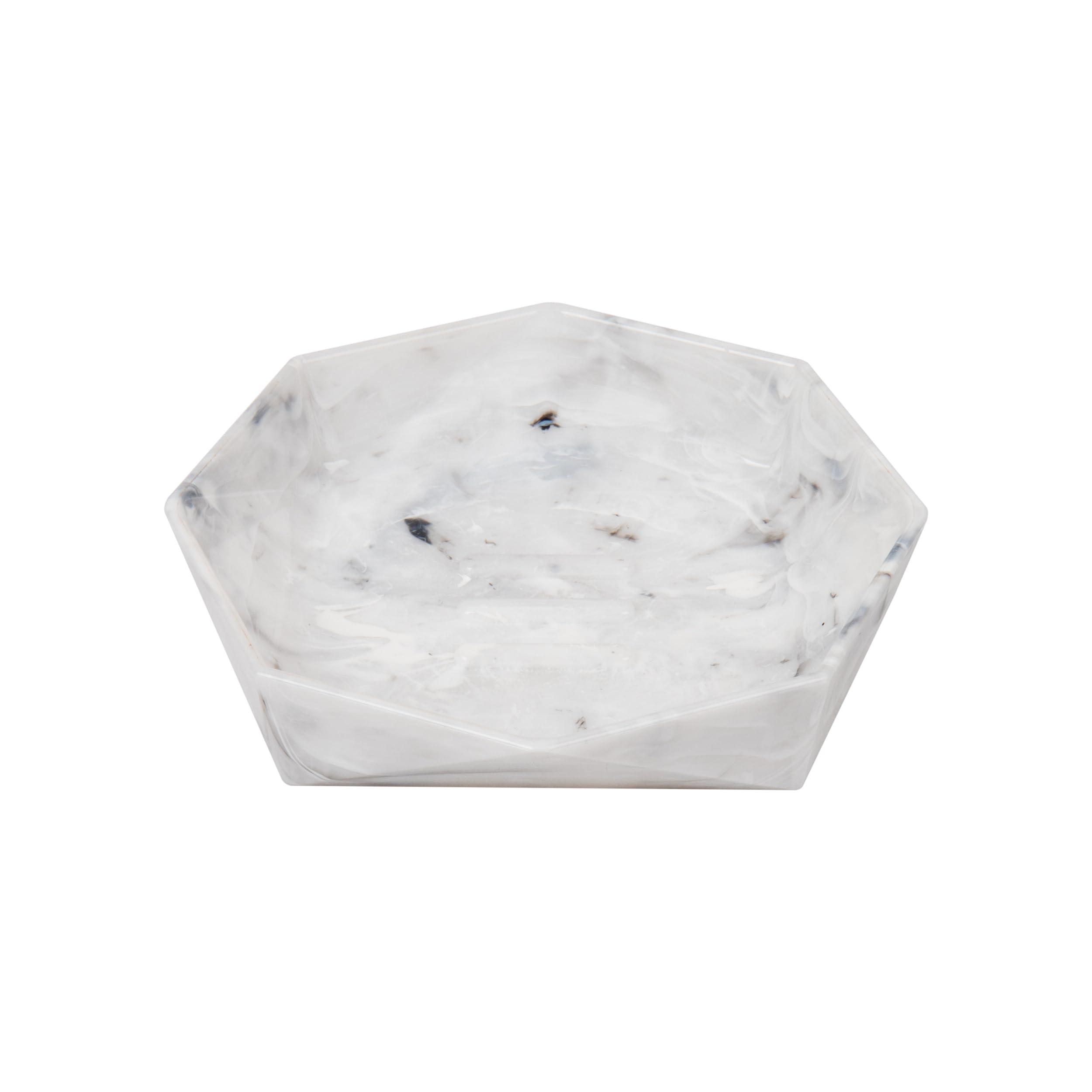 Maison Sucasa Soap Dispenser, Pump, Hand Soap, Dish Soap Dispenser, Kitchen, Bathroom, Refillable, Marble Design, Plastic, White